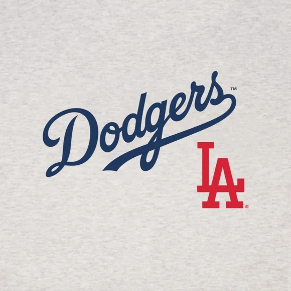 Sporty & Rich Dodgers Serif Tee In Heather Grey S NWT - Picture 8 of 15